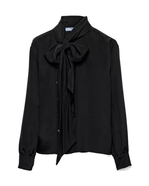 Prada Black Marocain Shirt