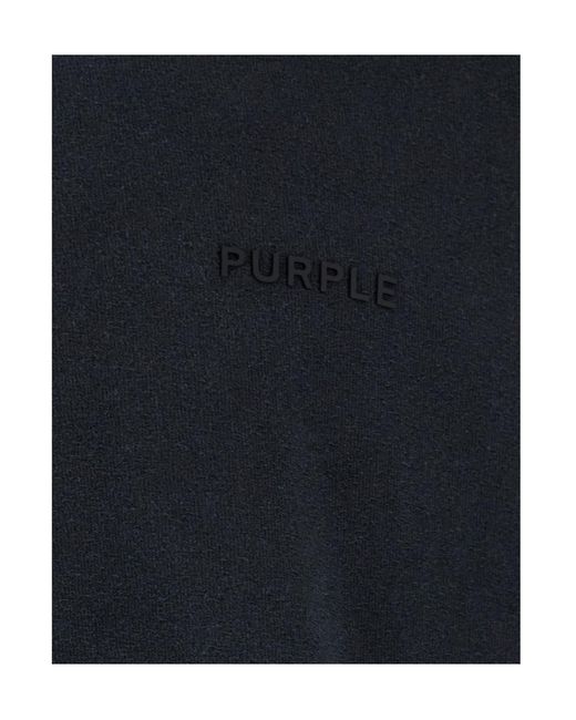 Purple Brand Blue Logo Crewneck T-Shirt for men