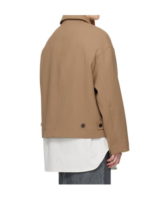 Studio Nicholson Natural Drop-Shoulder Long-Sleeve Jacket