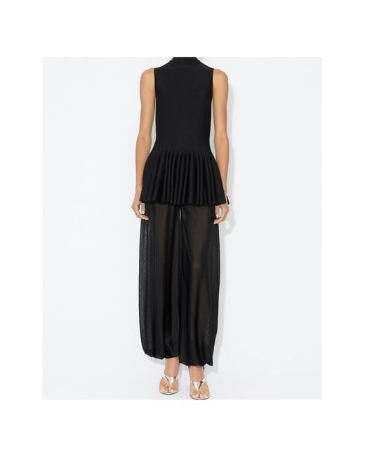 Alaïa Black Alaïa Godet Sleeveless Top