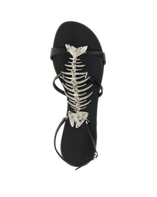 Giuseppe Zanotti Metallic Slim Embellished Sandals