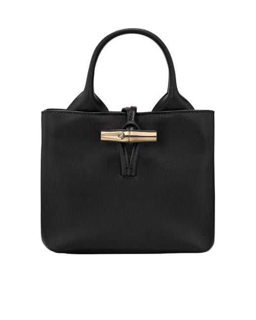 Longchamp Black Le Roseau Xs Leather Mini Bag