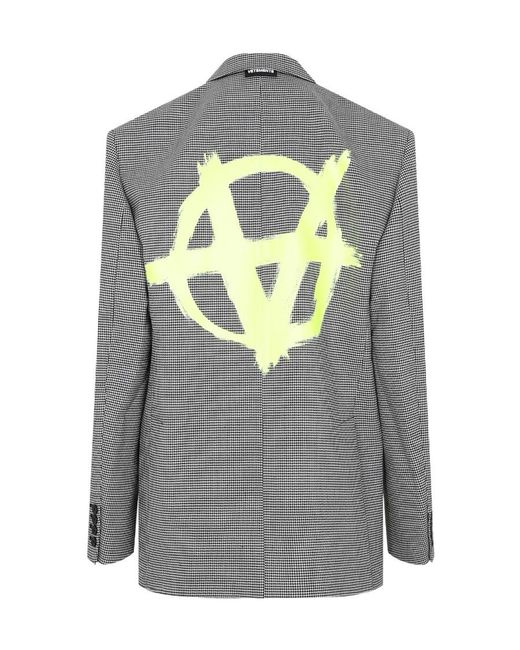 Vetements Gray Houndstooth Suit Coat