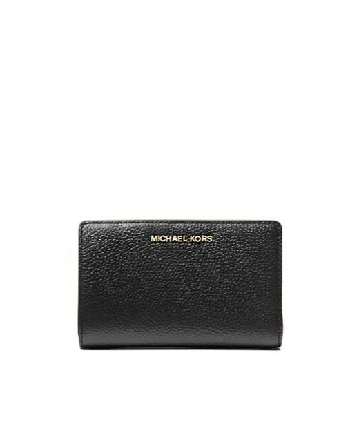 MICHAEL Michael Kors Black Logo Lettering Medium Wallet