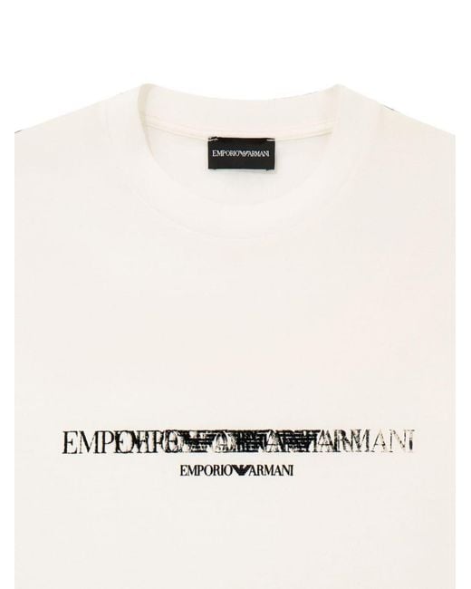 Emporio Armani White Short-Sleeved T-Shirt for men