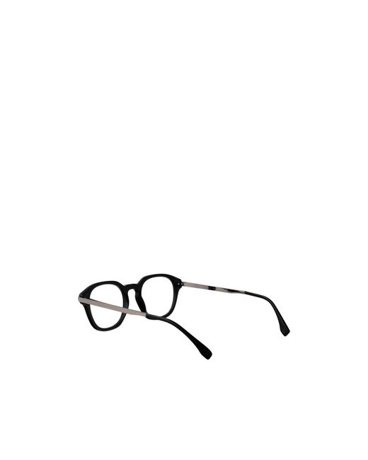 Fendi White Eyewear Oval Frame Glasses for men