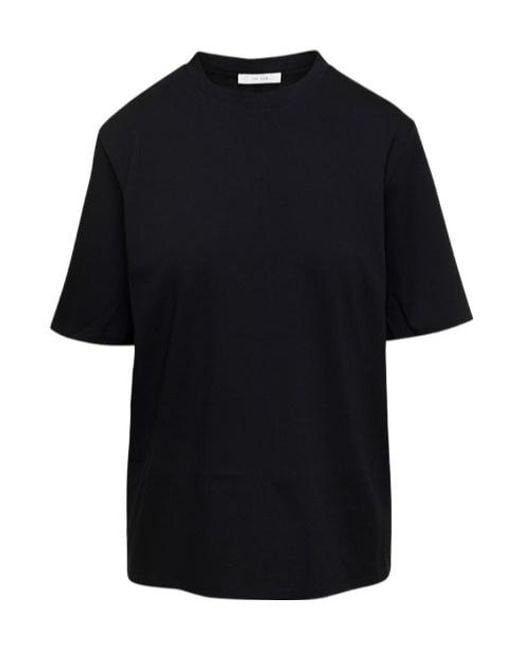 The Row Black Chiara Short-Sleeve Boxy T-Shirt