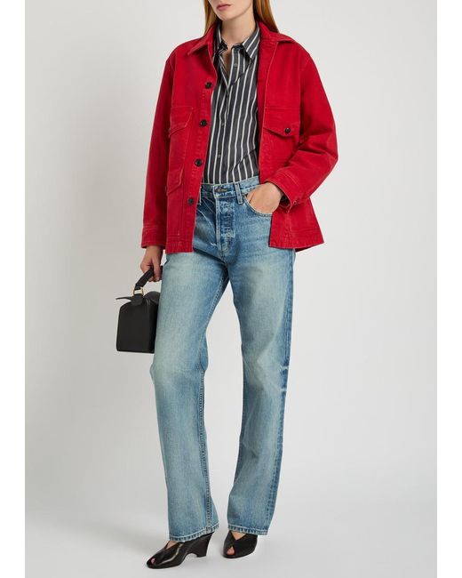 Nili Lotan Red Denim Jacket