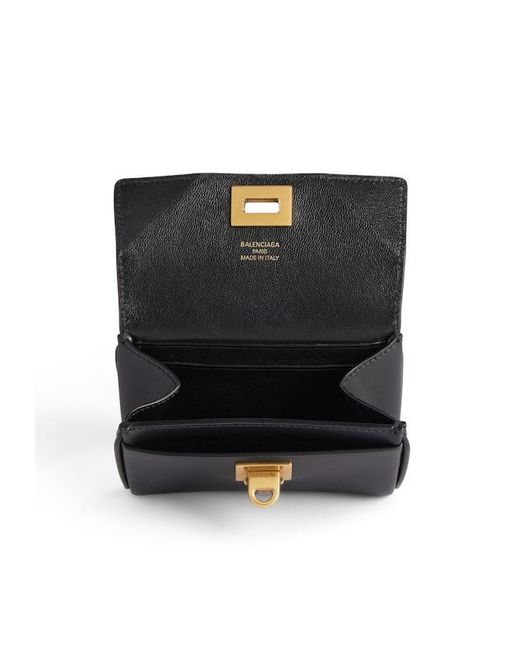 Balenciaga Black Rodeo Card Holder With Flap