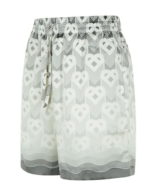 Casablanca Gray Gradient Heart Monogram Shorts for men