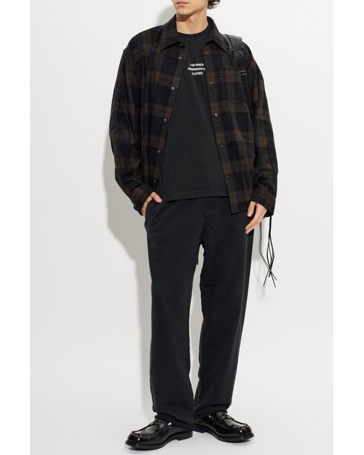 Vetements Black Checked Oversized Shirt for men