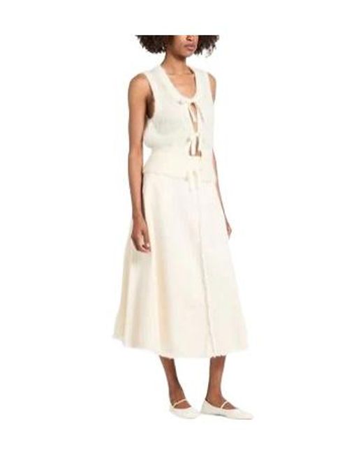 Ganni Natural Plain Colour Cardigans