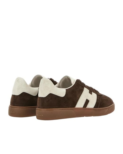 Hogan Brown Cool Logo Low-Top Sneakers for men