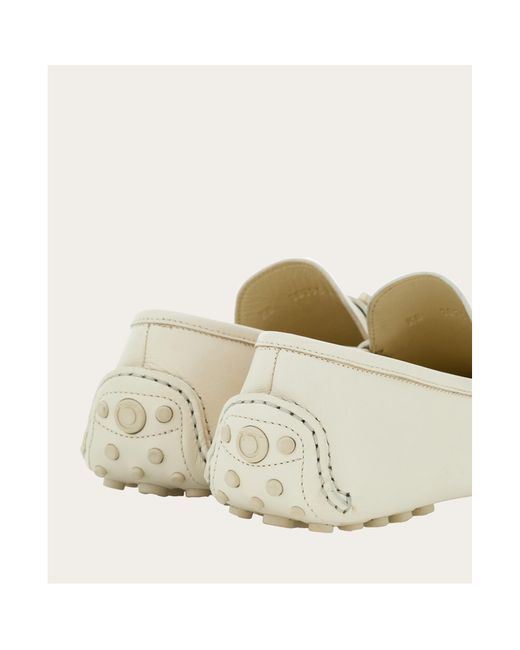 Ferragamo White Ferragamo Gancini Ornament Loafers for men