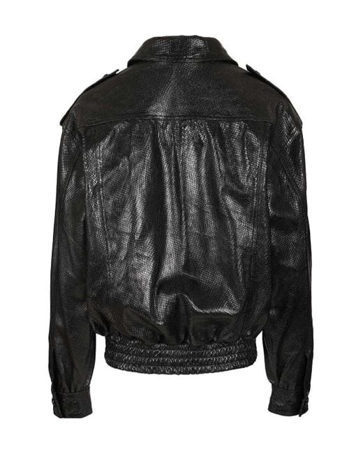 Blazé Milano Black Charlie Button-Fastening Bomber Jacket