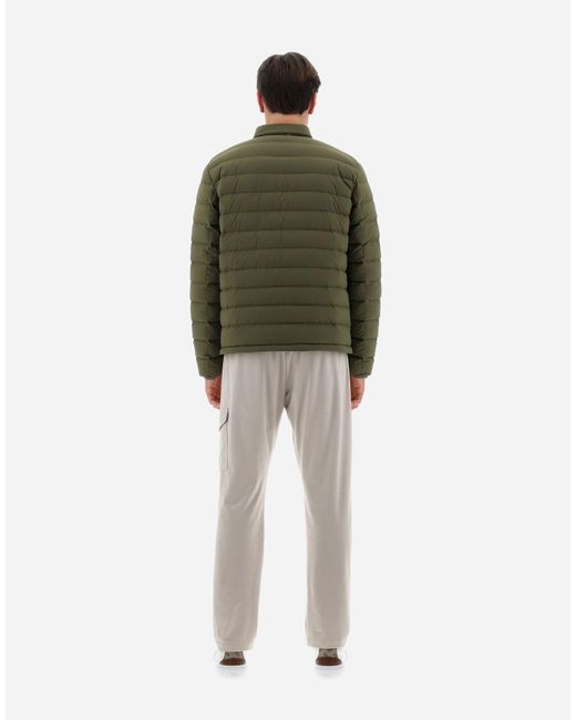 Herno Green Buttoned Long-Sleeved Jacket for men