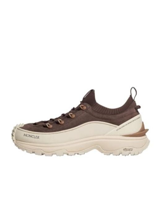 Moncler Brown Trailgrip Lite3 Nubuck Suede Trainers
