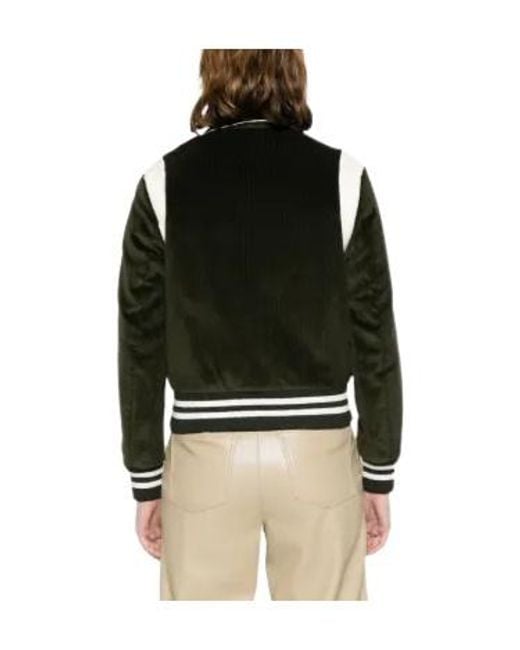 Sporty & Rich Black Logo-Embroidered Cotton Bomber Jacket