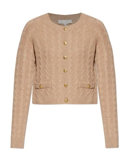 LoveShackFancy Natural Eugenie Cable-Knit Cardigan