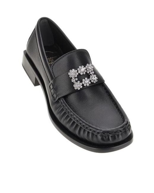 Roger Vivier Black Round-Toe Loafers