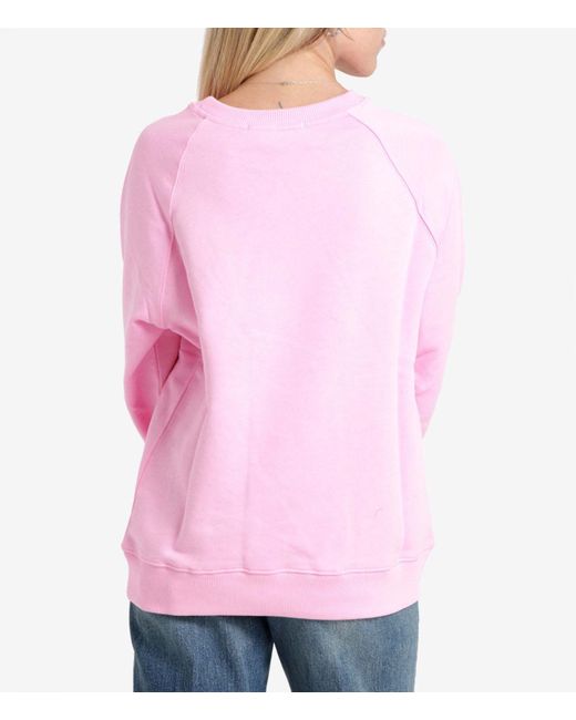 MSGM Pink Logo-Print Detail Sweatshirt