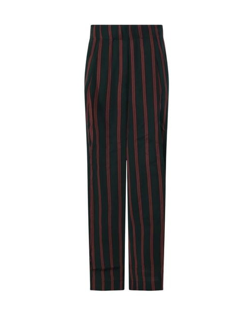 Dries Van Noten Black Striped Casual Pants