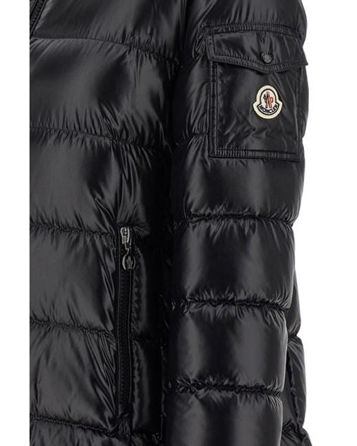 Moncler Black Courcelles Hooded Mid-Length Down Jacket