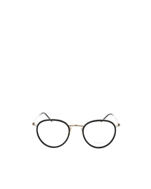 Oliver Peoples Metallic Oval Frame Glasses for men