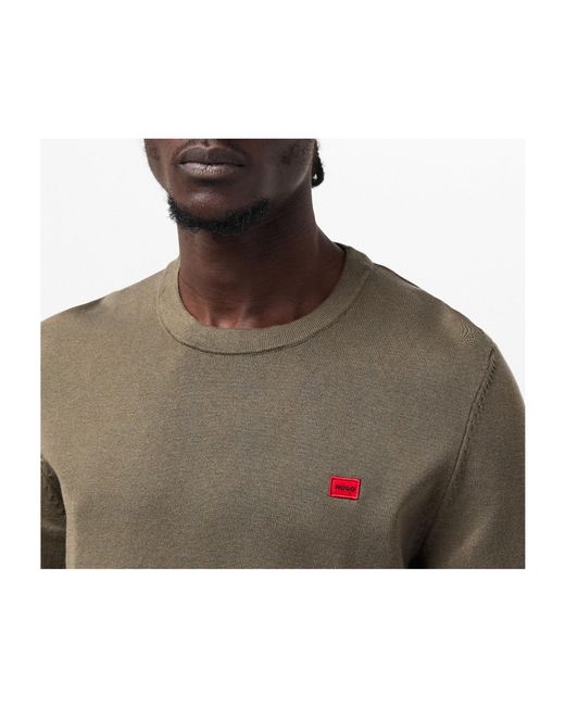 Boss Brown Crew Neck Knit Sweater for men
