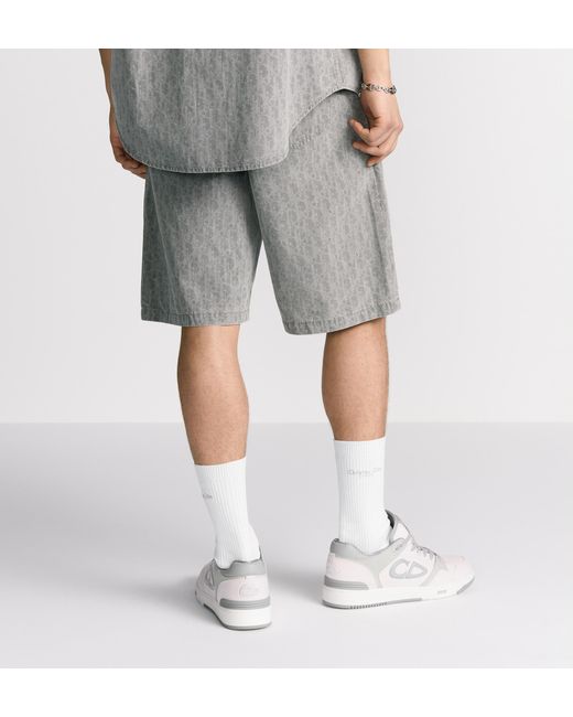Dior Gray Homme Oblique Bermuda Shorts for men