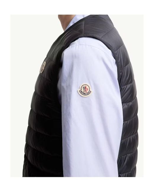 Moncler Blue Franqui Reversible Floral Down Vest for men