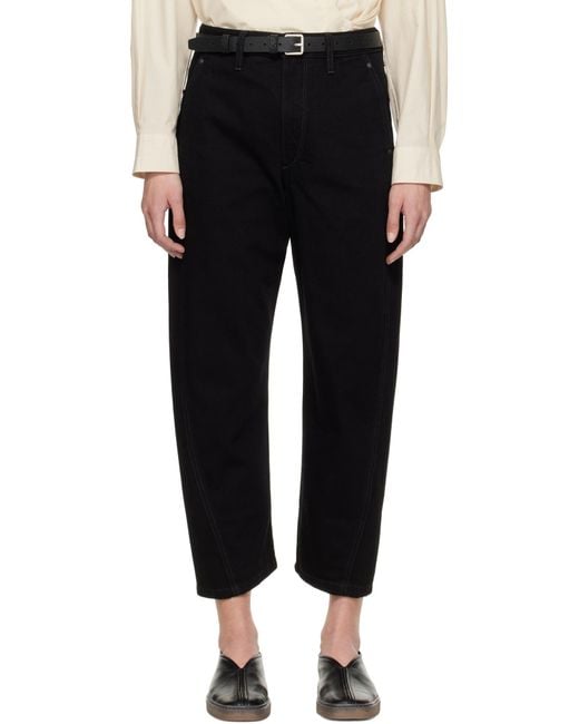 Lemaire Black Twisted Cropped Trousers