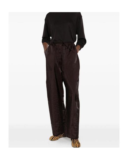Studio Nicholson Gray Button-Front Casual Pants