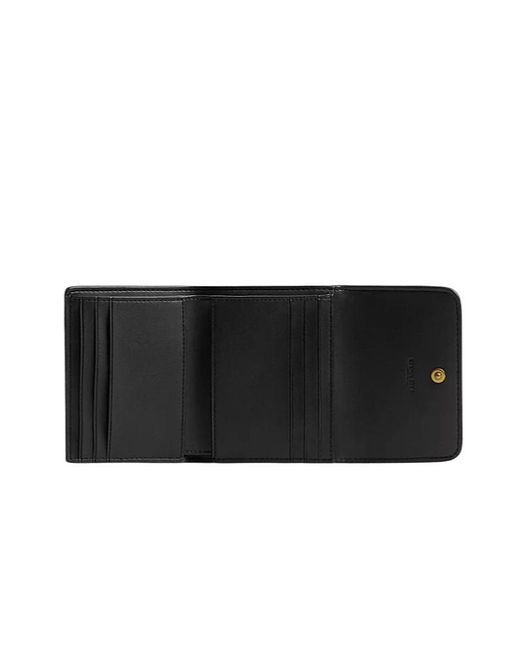 COACH Black Mila Small Flap Wallet