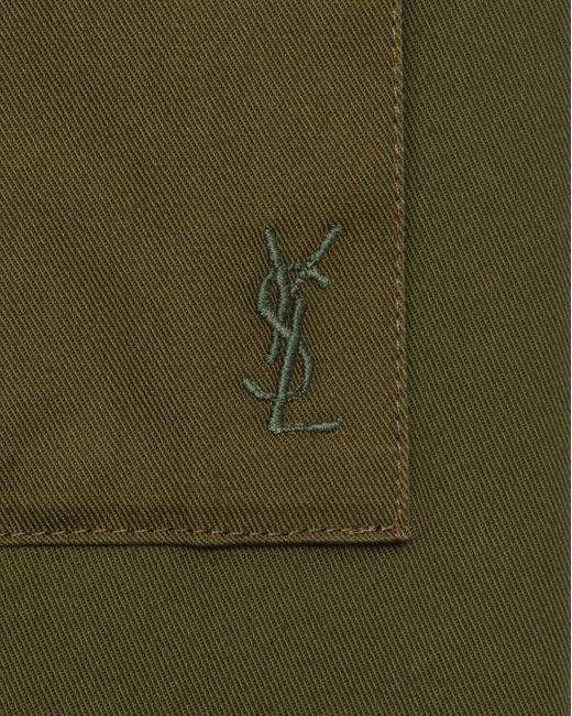 Saint Laurent Green Cassandre Cargo Pants