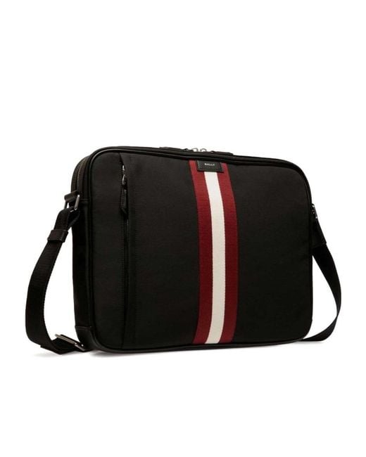 Bally Black Zippered Shoulder Bag for men