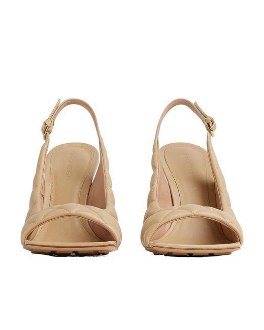 Bottega Veneta Metallic Padded Slingback Sandals