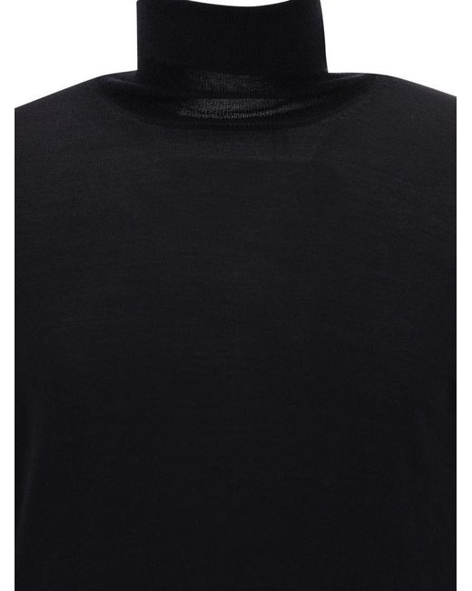 Tagliatore Black Mike Turtleneck Sweater for men