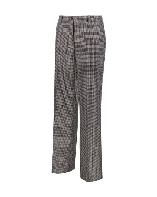 P.A.R.O.S.H. Gray Checked Trousers
