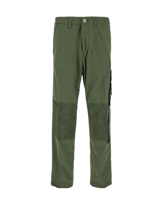 Stone Island Green Compass Badge Utility Pants for men