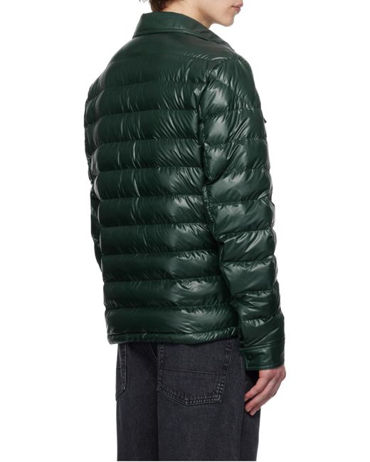 Moncler Green Chambly Down Shirt Jacket for men