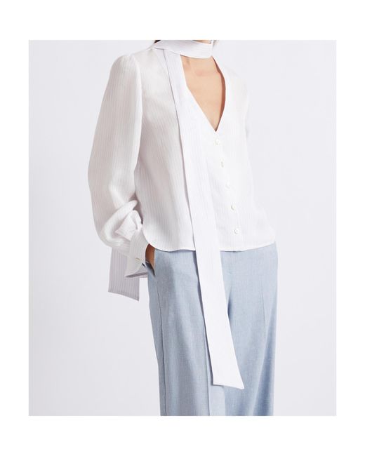 Marella White Silk And Viscose Blouse