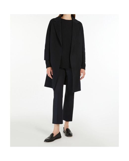 Max Mara Black 'S Arona Belted Coat