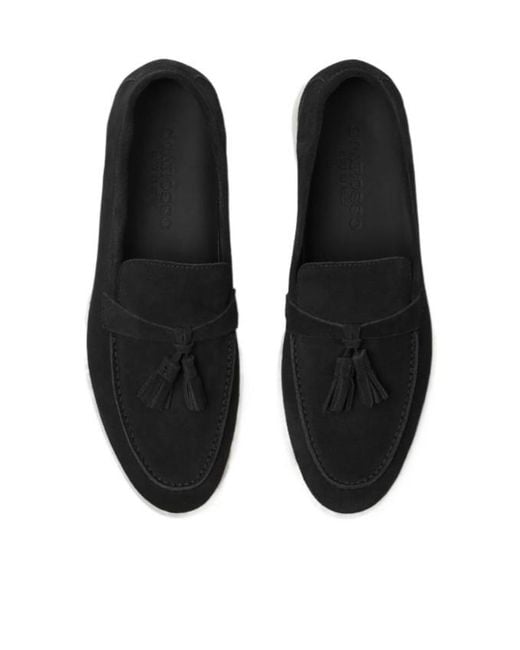 Scarosso Black Leandra Tassel-Detailed Loafers
