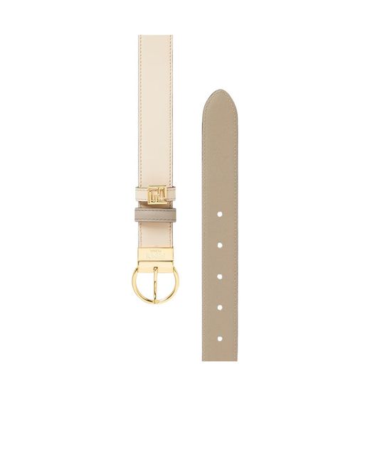 Fendi Natural Logo Plaque Reversible Belt