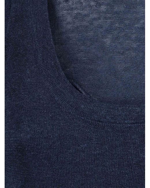P.A.R.O.S.H. Blue Babylon Layered-Effect Top