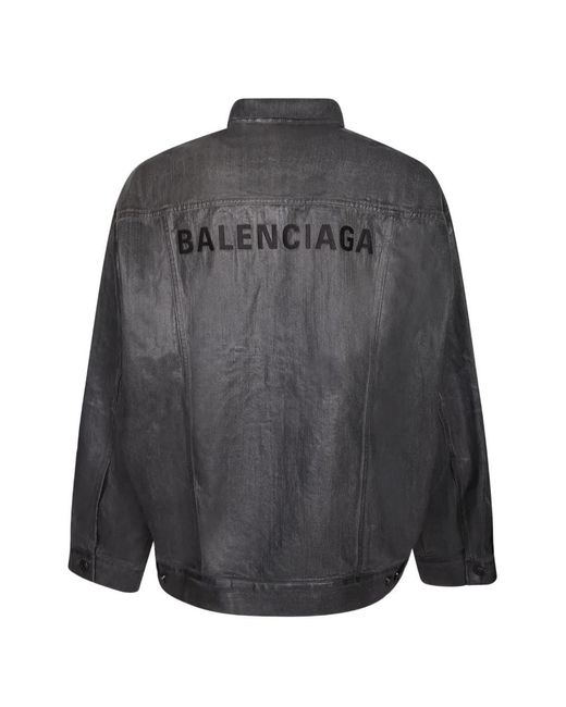 Balenciaga Gray Oversized Jacket for men