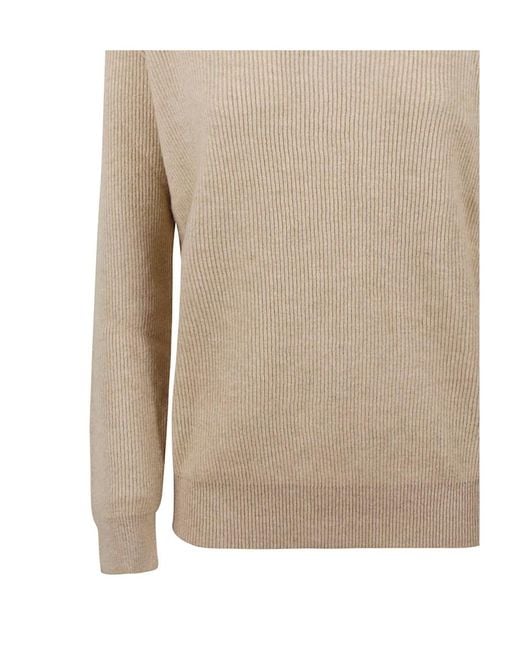 Brunello Cucinelli Natural Round Neck Knitted Jumper