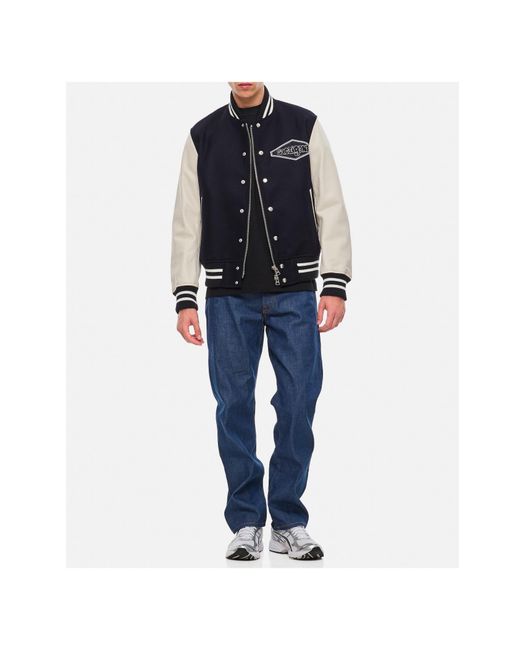 Sacai Blue Gonz-Appliqué Bomber Jacket for men