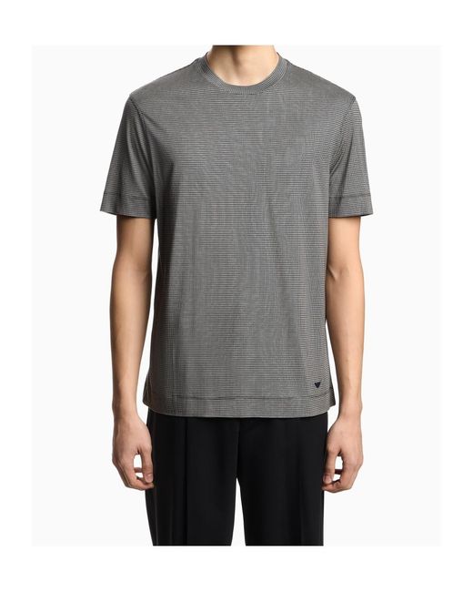 Emporio Armani Gray Patterned T-Shirt for men